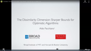 TILOS Seminar: The Dissimilarity Dimension: Sharper Bounds for Optimistic Algorithms