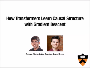 TILOS Seminar: How Transformers Learn Causal Structure with Gradient Descent