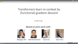 TILOS Seminar: Transformers Learn In-context by (Functional) Gradient Descent