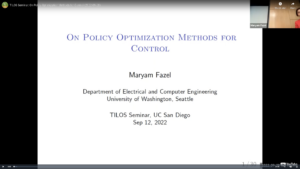 TILOS Seminar: On Policy Optimization Methods for Control