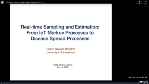 TILOS Seminar: Real-time Sampling and Estimation with Shirin Saeedi Bidokhti, Assistant Professor, University of Pennsylvania